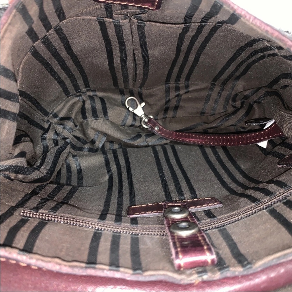 Frye Amy Burgundy Maroon Wine Oxblood Leather Crossbody Bag Purse‎ - Picture 10 of 13